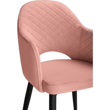 Metal frame Vener Metal/velor, black/pink 56x77x85 cm-4