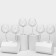 A set of glass glasses for the wine "Giselle", 580 ml, 6 pcs