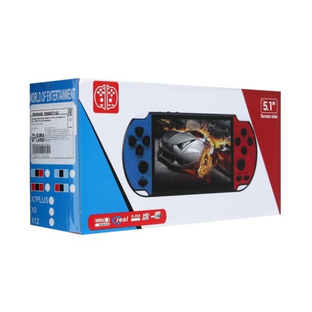 Game console X7 Plus, AV cable, 8 bits, 7000 games, blue-red-14