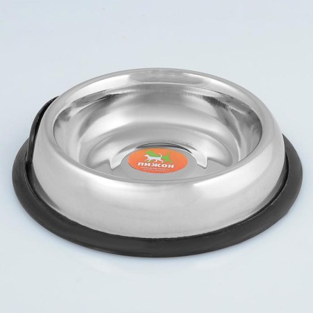 A bowl with a non -slip base is rounded with a handle, 470 ml