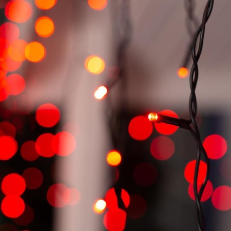 Garland "fringe" 3 × 0.6 m, IP44, UMS, dark thread, 160 LED, red glow, 220 V-2