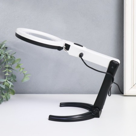 Lamp-lupa x2.5 x8 for LEDX10 creativity from 2AA+ from the Linza network D = 2.5 and 9 cm-4