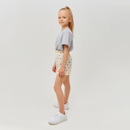 Шорты для девочки MINAKU: Cotton Collection цвет бежевый, рост 158-1