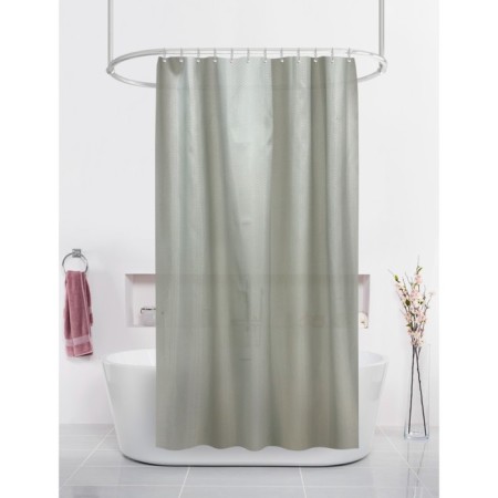 Bath curtains with Joy Home rings "Jacquard Stars", 180x200 cm, gray