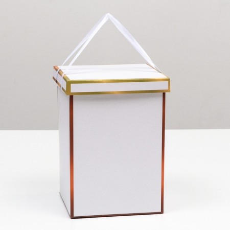 The box is folding, gold, 17 x 25 cm