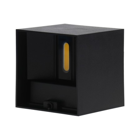 Facade lamp "Cube", FSD-063, 6 W, 3000K, Regulation. Ray, IP65, 220 V, plastic, black 100842-9