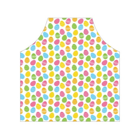 Apron of a kitchen with a photo print "Painted eggs", adjustable, size OS-2