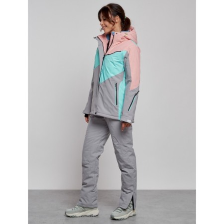 Ski costume female winter, size 42, pink color-1
