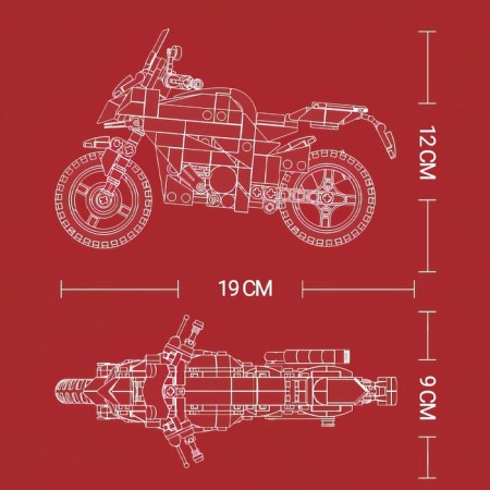 Constructor Moto "Sports Motorcycle", 300 parts-5