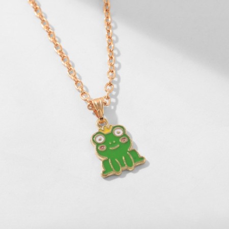 Pendant "Princess-Floor", green color in gold, 40 cm