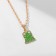 Pendant "Princess-Floor", green color in gold, 40 cm