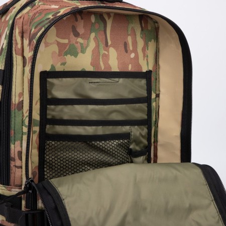 Tactical backpack, TAIF, 30 l, lightning department, external pocket, camouflage color/brown-3