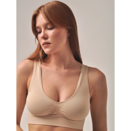 Female top with the effect "Push-AP" on the wide straps of Top Spalla Larga Push, size 44, bodily color-2