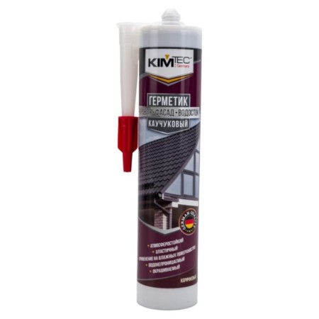 Sealant Kim Tec, rubber, for roofing, facade and drainage, brown, 310 ml