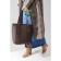 Luggage bag, external pocket, long belt, brown color