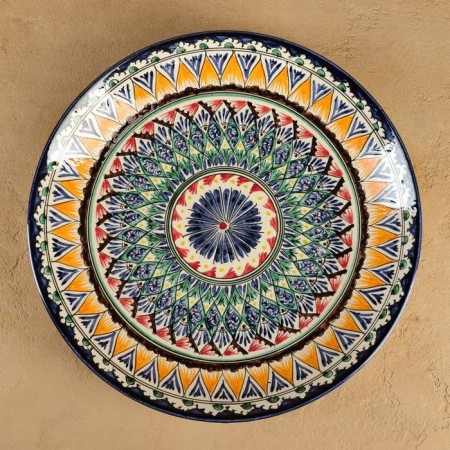 Largan Rishtan ceramics "Patterns", 31 cm, blue-1