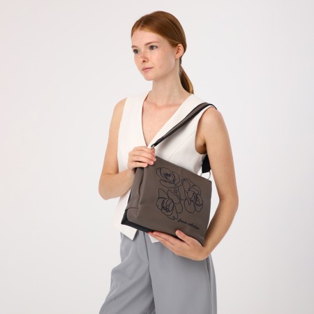 Female bag "golden rain" with lightning, brown color/black-7