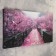 Carty clock is wall-mounted, on canvas, series: City, "Lilac foliage on the bridge" 40x76 cm