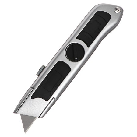 Universal trapezoidal knife 19mm, latch, metal case, zinc-ally, top-4