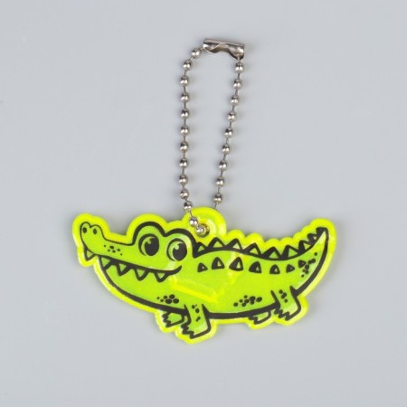 The reflective element "crocodile", bilateral, 5.5 × 3 cm, color mix-2