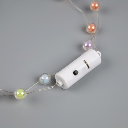 LED beads "Beads", 80 cm, LED (1608) -16-4.6V, AG13X3 (in the set), 3 dir, glow warm white-4