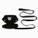 Drinking harness with a leash and reflective patch, m, ok 33, og 32-43, black