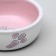 Ceramic bowl for rabbits 200 ml 10 x 3.7 cm, white-pink