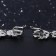 Hanging earrings with rhinestones "evening" flowering, white color in silver, 10.5 cm