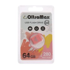 OLTRAMAX 280, 64 GB, USB3.0 flash drive, th he is up to 70 MB/s, PBU up to 20 MB/s, Misty Rose