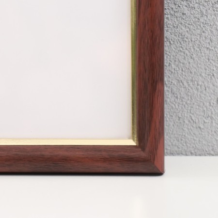 Photo frame Plastic "Mira" 20x30 cm beech with gold (plastic screen)-1
