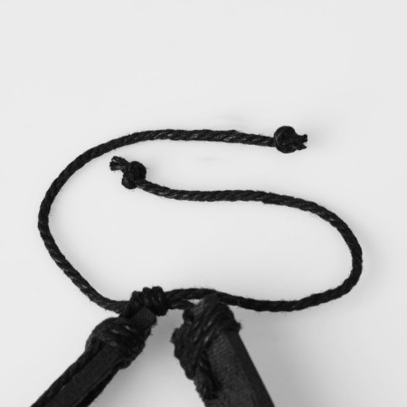 Bracelet unisex "blade", black-brown color with black silver, d = 7 cm-1