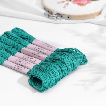 Muline threads, 8 ± 1 m, color bright green No. 943-1