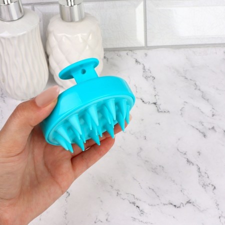 Brush - head washing massage, 8 × 8 × 6 cm, blue color-10