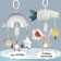 Suspension - Bonnie Bunny rattle, squeaks, rustling, on a crib, stroller, crumb me