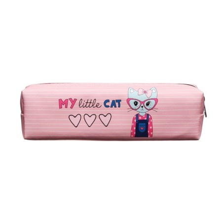 School "Cat", on a zipper, pink-2