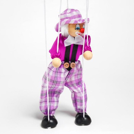 Dergunchik-Marionet on the strings "Clown in the Hat", Mix Colors-4