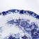 A plate for the cake "Flower", gzhel, gold