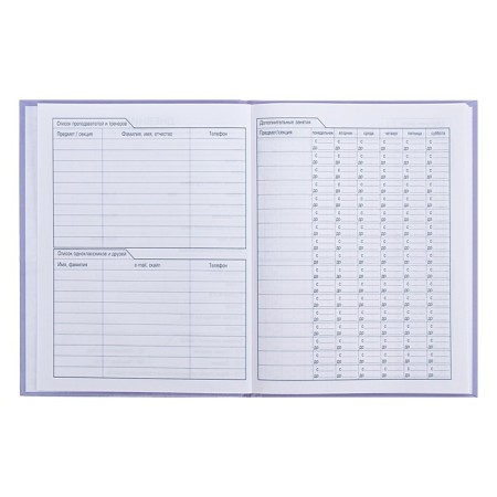 Universal diary for grades 1-11 Smile! ", Firm cover, matte lamination, 40 sheets-4