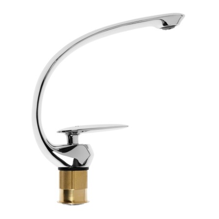 Zein Z3879 shell mixer, single -leaf, interior, height 18 cm, brass, chrome-7