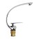 Zein Z3879 shell mixer, single -leaf, interior, height 18 cm, brass, chrome