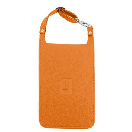 Cartholder, genuine leather, orange 25x11.5x1 cm-2
