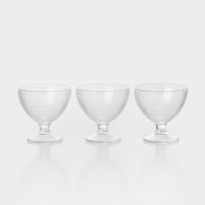 Set of glass creamy 