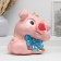 Piggy bank "Piglet with a bow" 18x20x15cm