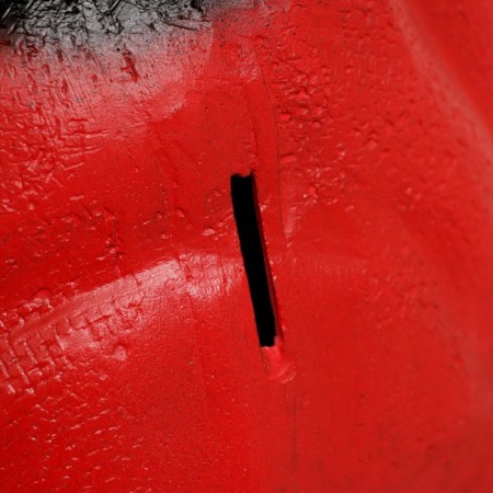 Piggy bank "Carbon bag" red 22x27cm-3
