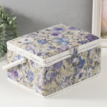 Casket for needlework "Lilac Flooding" 19x26x14.5 cm