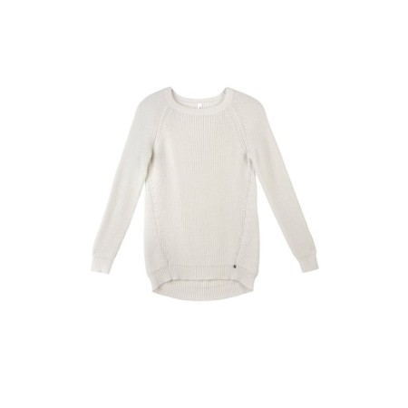 Jumper female elongated knitted Conte Elegant, size XS, white color-3