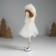 Interior doll "Angel in a furry hat and fur coat" 5.5x8.8x18 cm