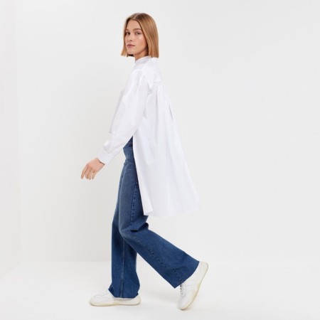 Women's blouse with a collar stand Minaku: Casual Collection Color White, p. 42-1