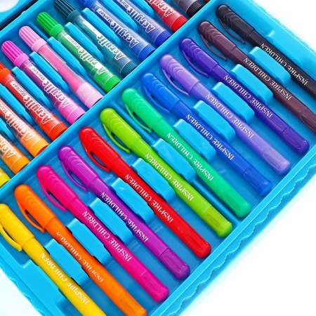Set for drawing animals blue-8