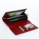 Women's wallet on the button, burgundy color